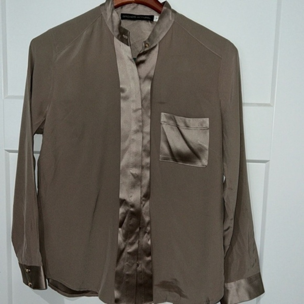 Broads Apparel 100% Silk Charmeuse Sz S